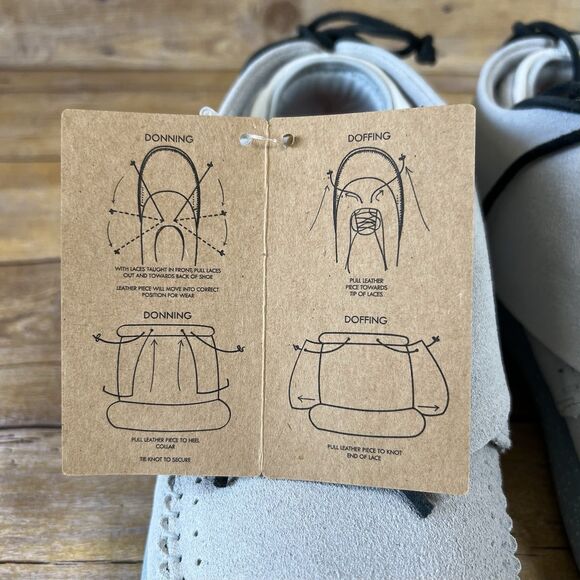 WB Moccasin Size Mens 7 Womens 8  Grey Hemera Skirt Style 100% Leather Suede - Picture 10 of 16